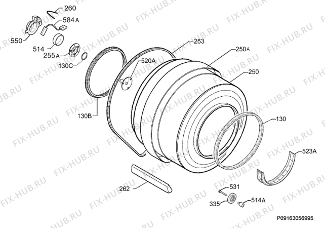 Взрыв-схема сушильной машины Aeg T55820 - Схема узла Functional parts 267